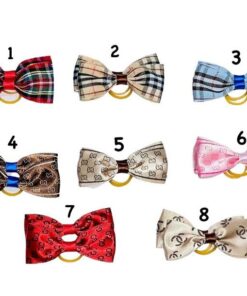 Par de Laços Médio Estampas de Grifes para Cachorro