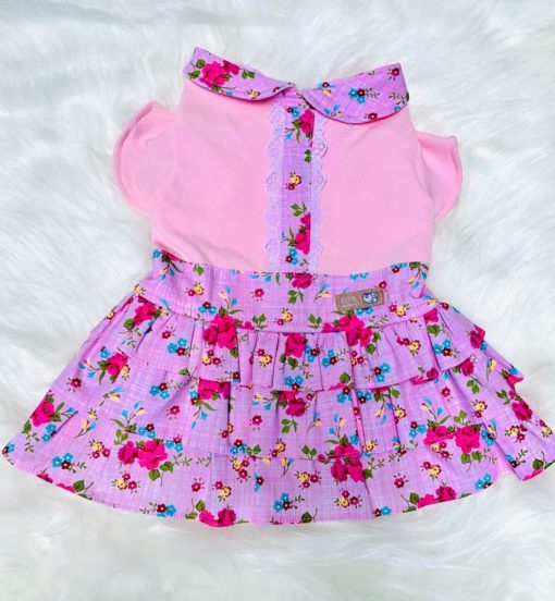 Vestido Floral Rosa para Cachorro