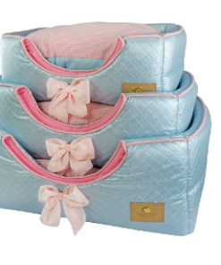 Cama Toca Azul e Rosa para Cachorro