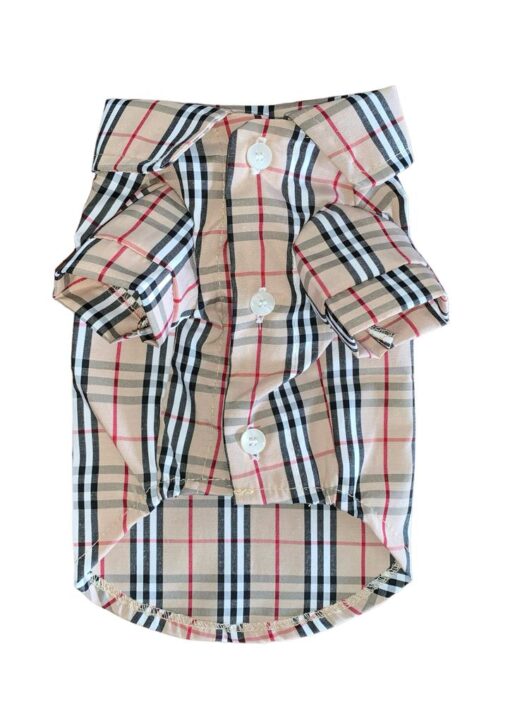 Camisa Xadrez de Tactel para Cachorro