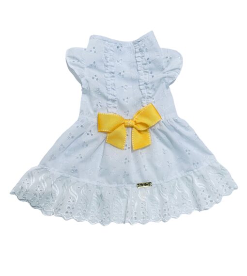 Vestido Branco de Laise para Cachorro